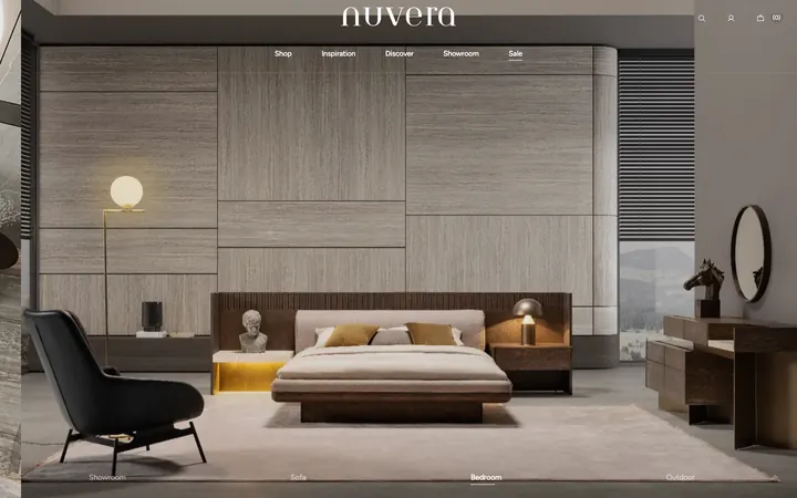 Nuvera Concept Shopify mağazası ana sayfa ekran görüntüsü