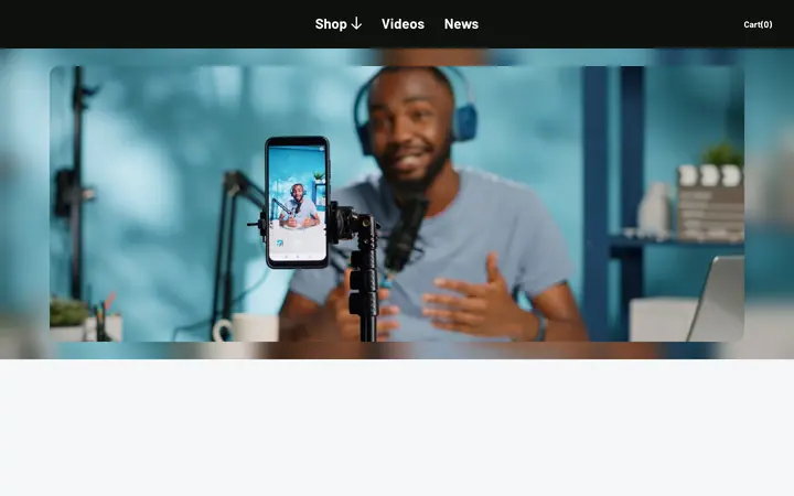 Creator Shopify teması demo mağaza görünümü