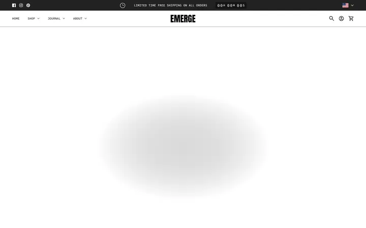Emerge Shopify teması demo mağaza görünümü