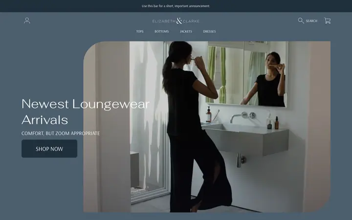 Frame Shopify teması demo mağaza görünümü