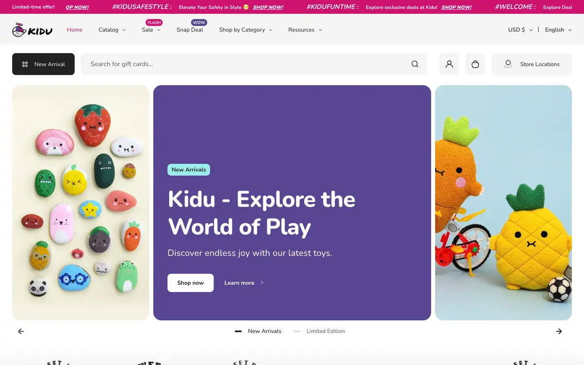 Kidu theme demo store