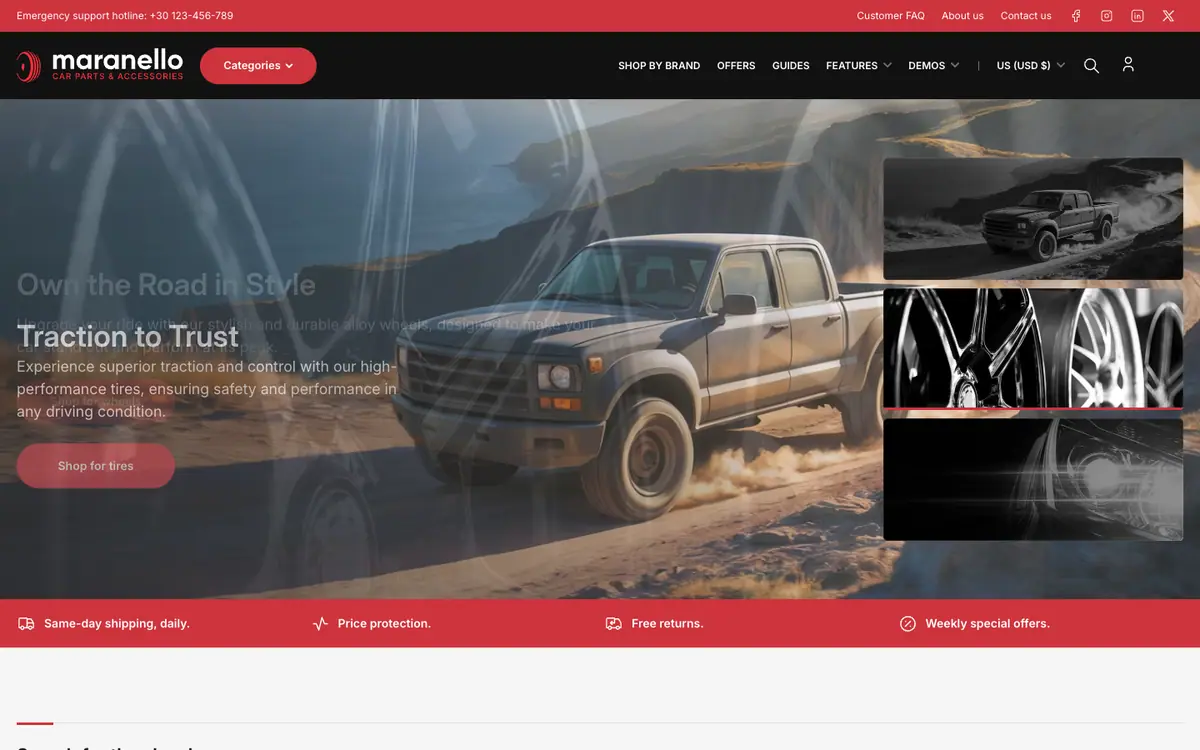 Maranello theme demo store