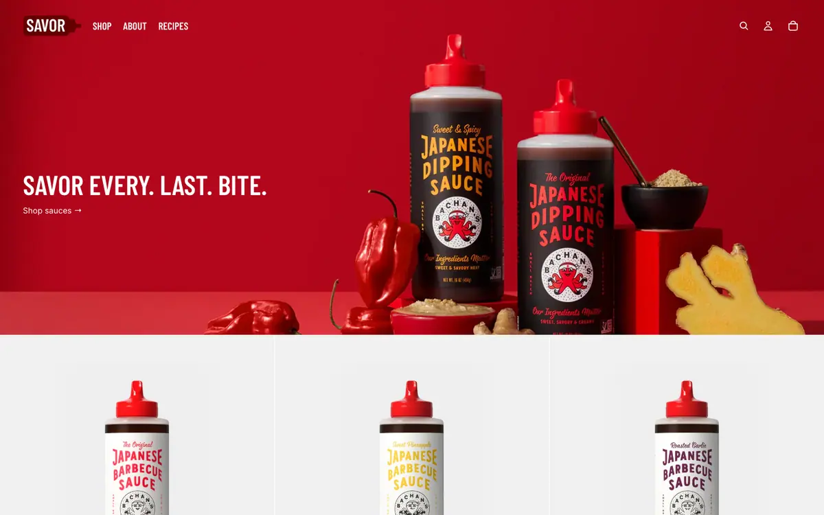 Savor theme demo store