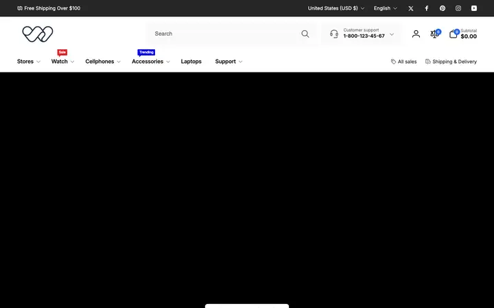 Woodstock Shopify teması demo mağaza görünümü