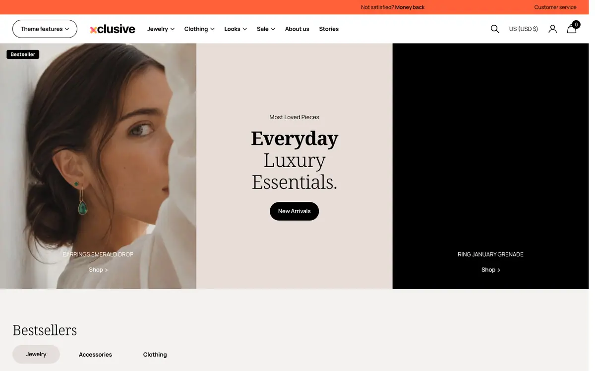 Xclusive theme demo store